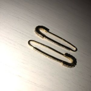 GOLD VERMEIL SAFETY PIN EARRINGS